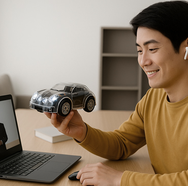 AI 드론을 학습 중인 학습자 이미지